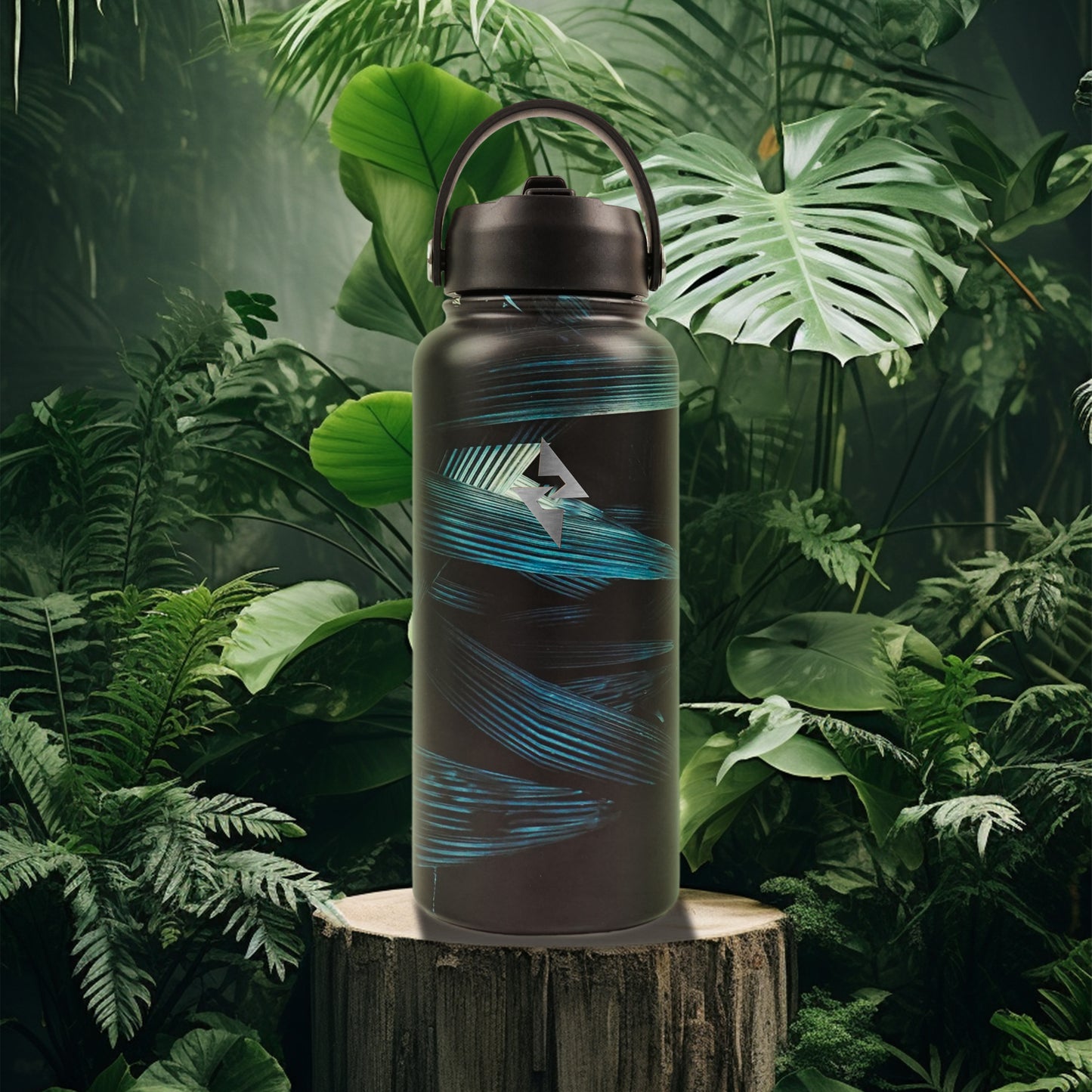 Atherial Green Obsidian Metal Waterbottle-SPECIAL DESIGN