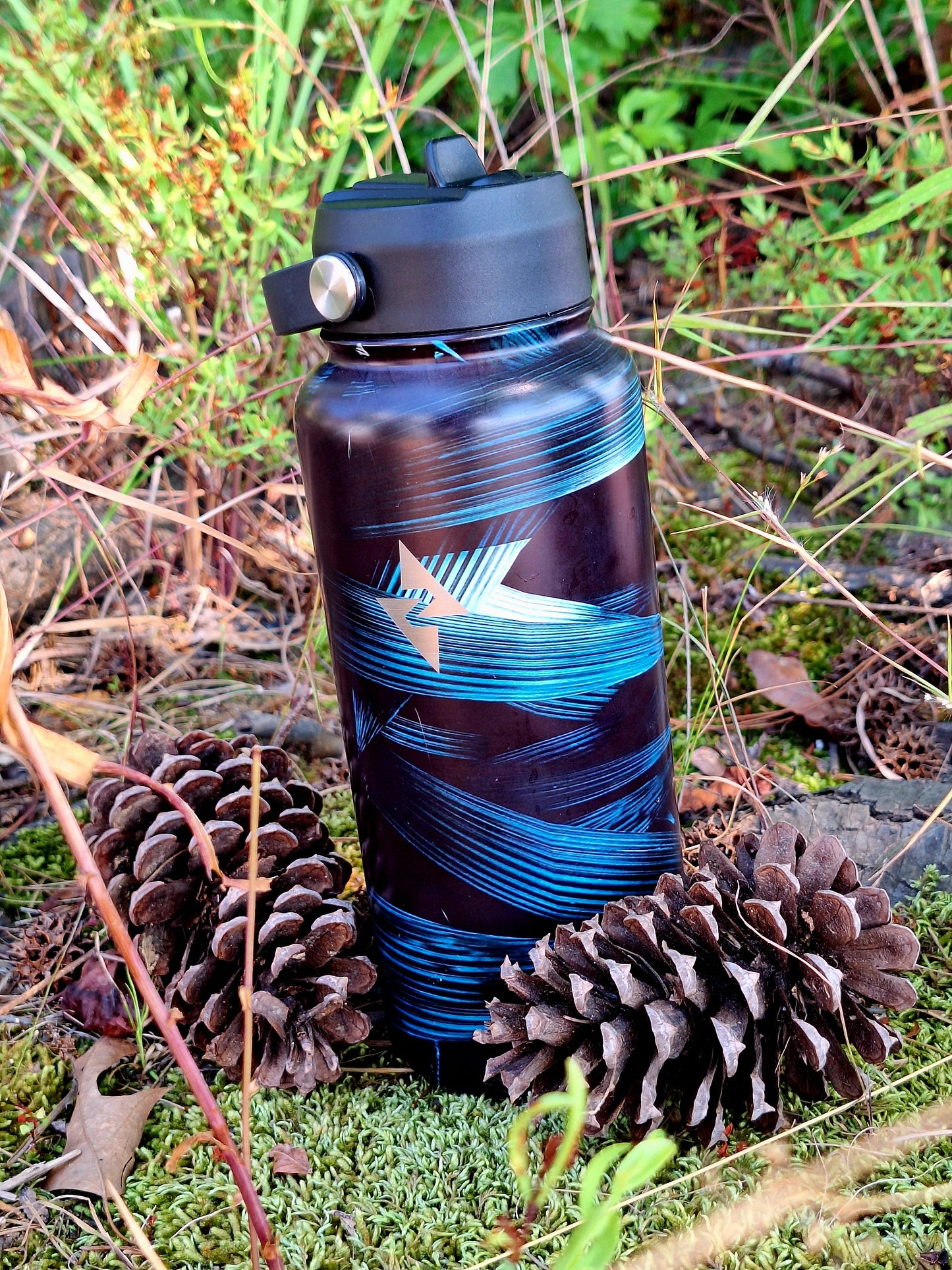 Atherial Green Obsidian Metal Waterbottle-SPECIAL DESIGN