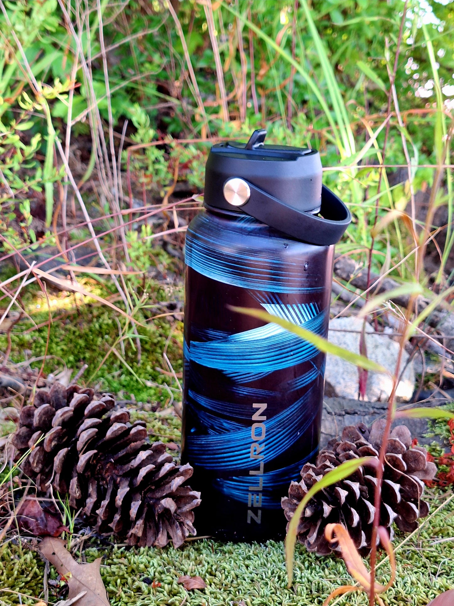 Atherial Green Obsidian Metal Waterbottle-SPECIAL DESIGN