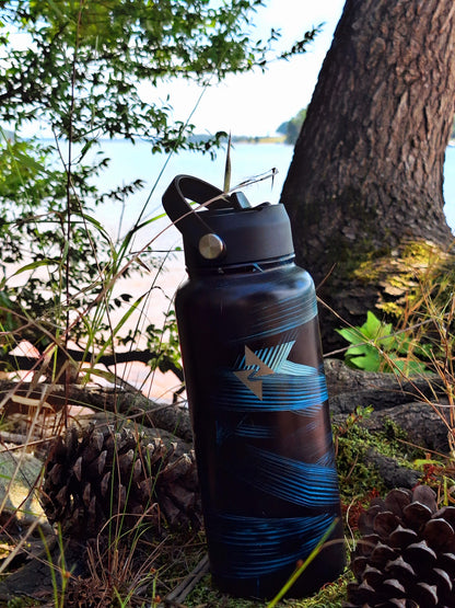 Atherial Green Obsidian Metal Waterbottle-SPECIAL DESIGN